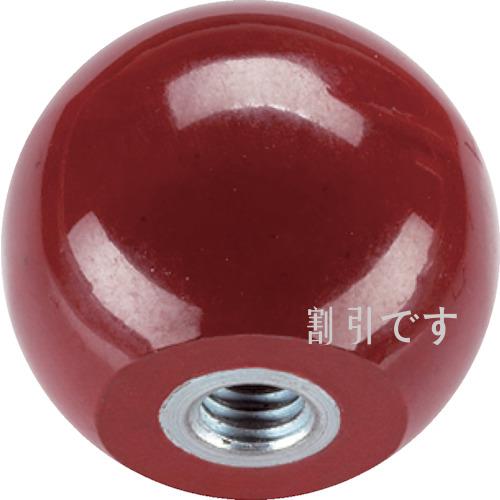 ＨＡＬＤＥＲ　ボールノブ　ＤＩＮ　３１９　メネジ付ブッシュ入り　形状Ｅ　赤　